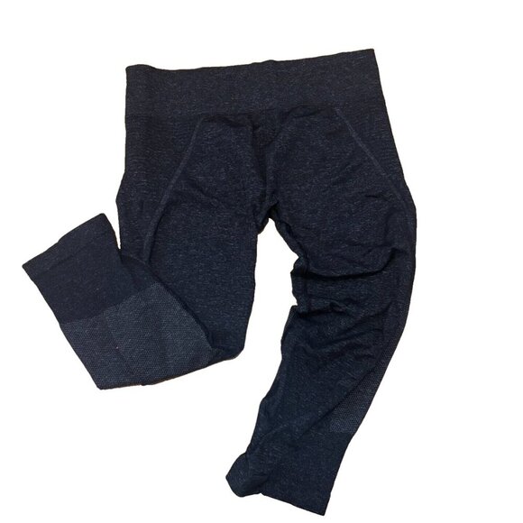 Athleta Cropped Scrunch Capri Leggings Gray Womens Size L - Picture 2 of 4